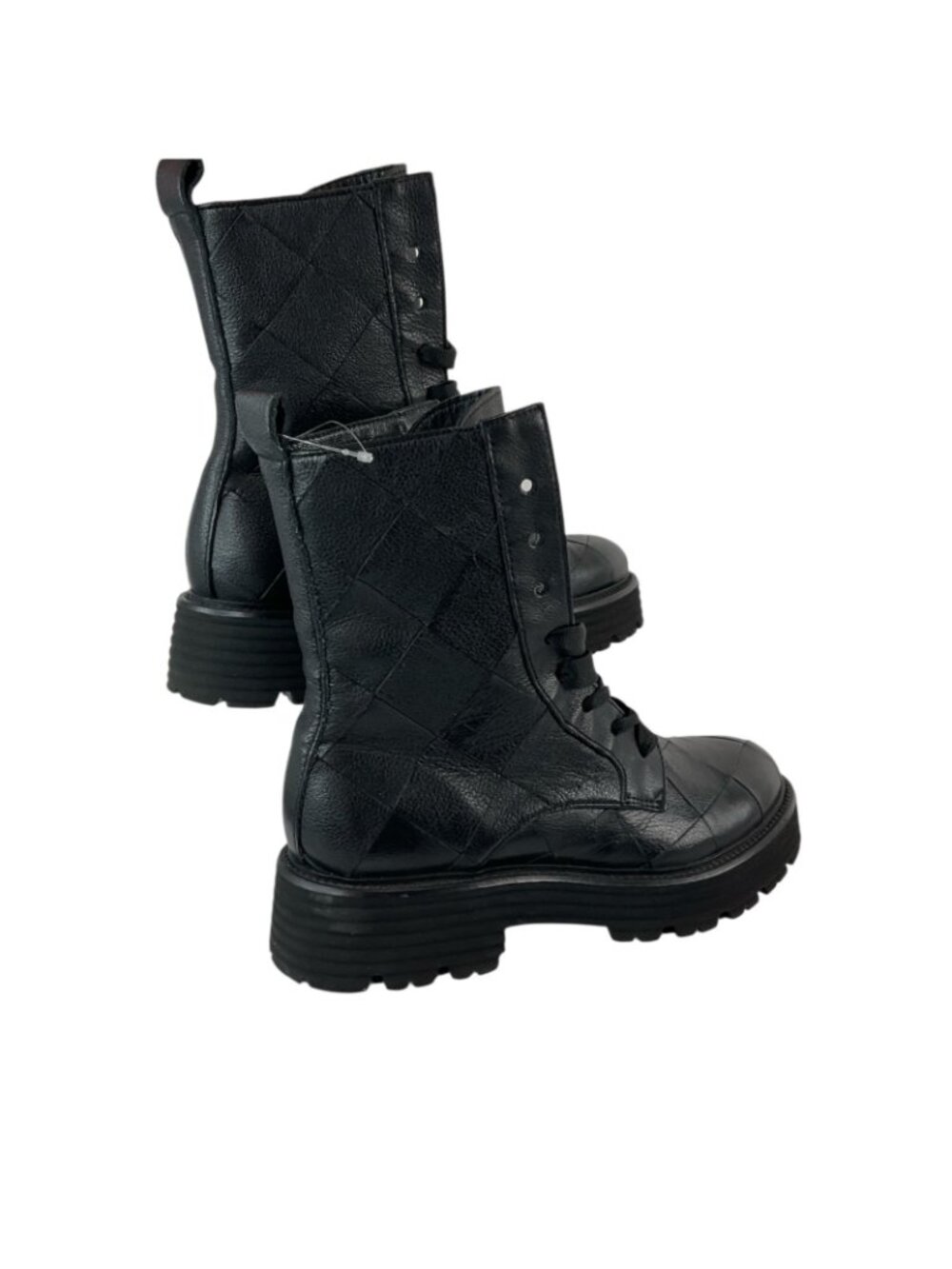 Kennel & Schmenger Boots Womens Sz US 7 Power Woven Blk Leather Combat New $509 - Picture 5 of 11
